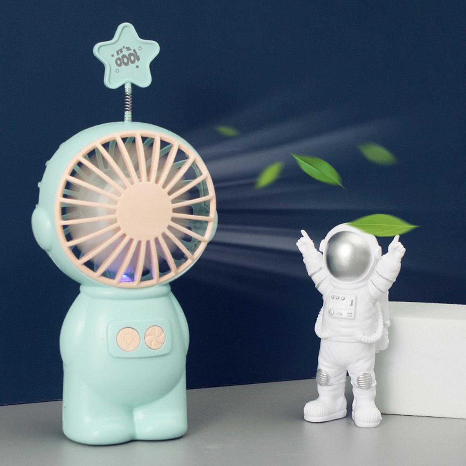 Usb Oplaadbare Ventilator Met 400Mah Batterij Operated Persoonlijke Bureau Fan Draagbare Handheld Fan Voor Travel Office Thuis Outdoor: Blauw