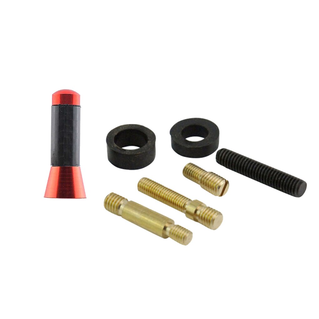 Bil kolfiber kort antenn fordonstak aluminiumlegering signal mottagning antenn biltillbehör: Orange