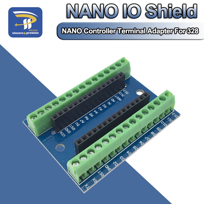 NANO V3.0 3.0 Controller Terminal Adapter Erweiterungsplatine NANO IO Shield Einfache Erweiterungsplatte für Arduino AVR ATMEGA328P