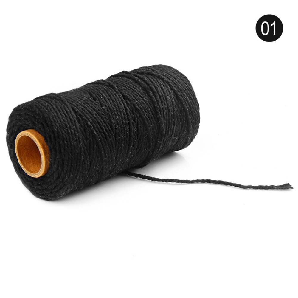 Liny bawełniane 1 PC 100 m długości/100 stoczni czystej bawełny skręcony przewód liny rzemiosło Macrame rzemieślnicze ciąg narzędzie do szycia haft Q4