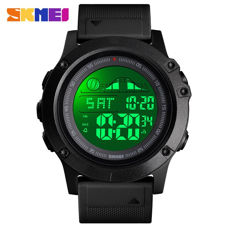 Skmei Digital Mannen Horloge Sport Horloge Waterdicht Lichtgevende Display Fitness Horloges Montre Homme Horloges Man Klok: Black