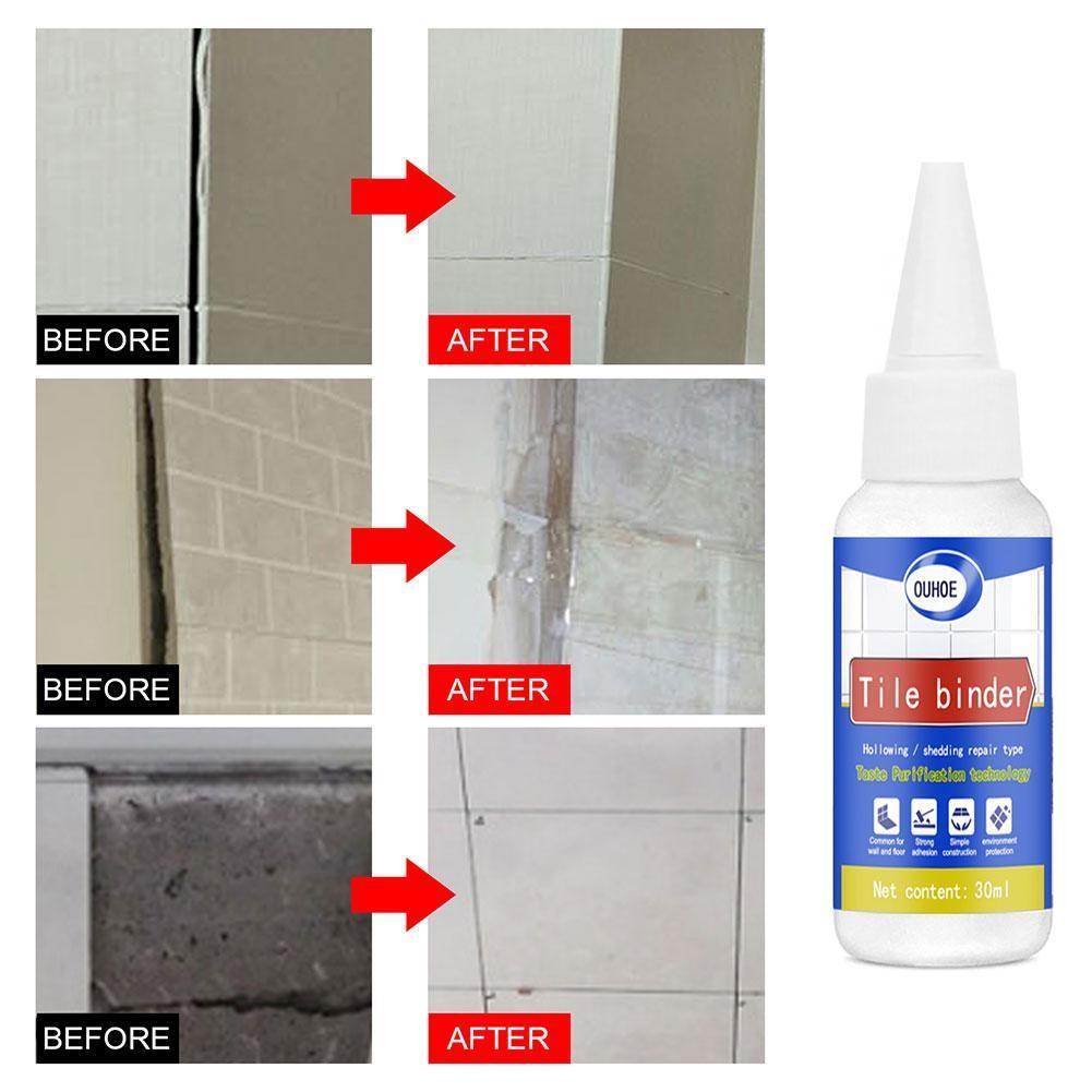 Tile Binder Grout Easily Bonded Heavy Duty Tile Adhesive Grout Glue Refill Repair Tile Adhesive Gap White Loose Repair Tile D1F0