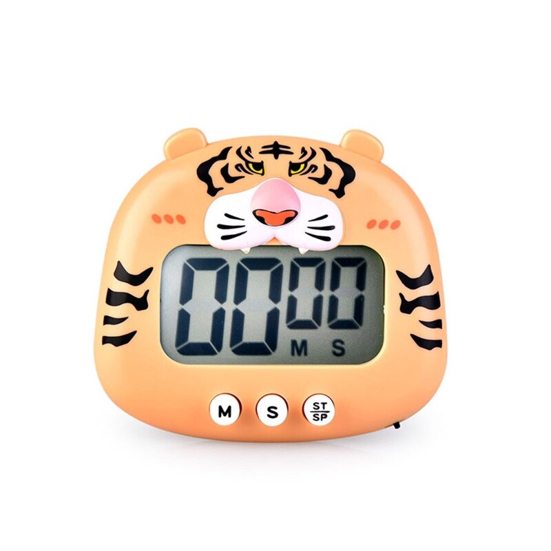 cartone animato tigre Timer grande schermo Schermo digitale cucina Timer da cucina orologio da studio per contatore manuale yoga sport volta: Y