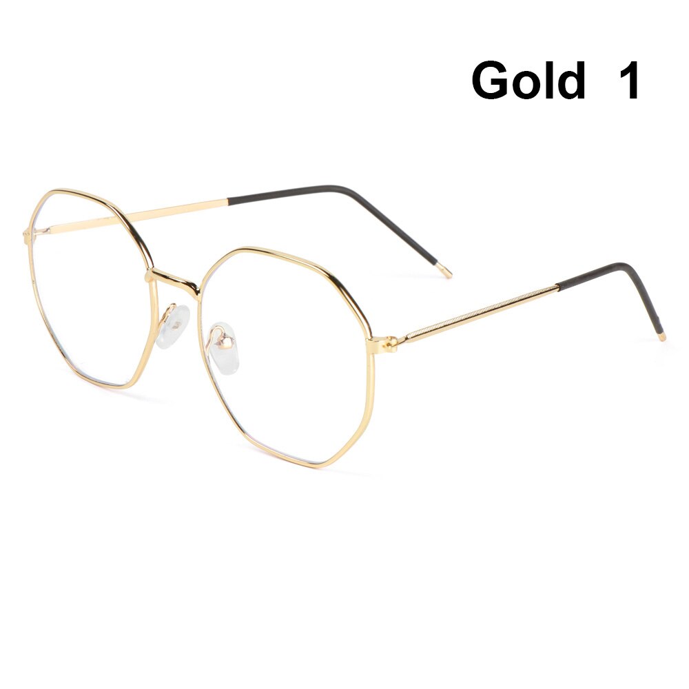 Runde lesebriller ferdig metall vintage optiske briller overdimensjonerte briller ramme presbyopiske briller optisk brille: 3- gull 1