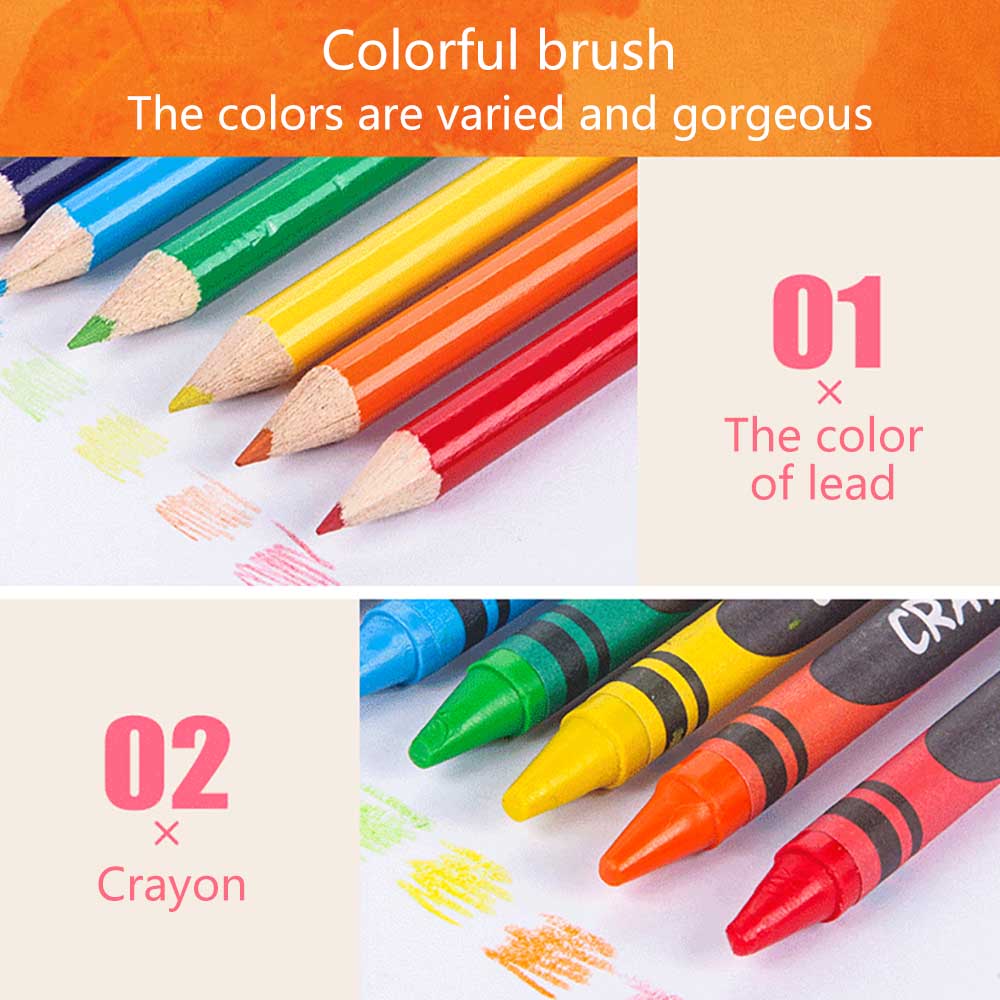 Set de lápices de colores de aceite para bocetos, materiales de arte de núcleo suave para adultos, dibujo artístico para colorear con Estuche portátil, 180 Uds.