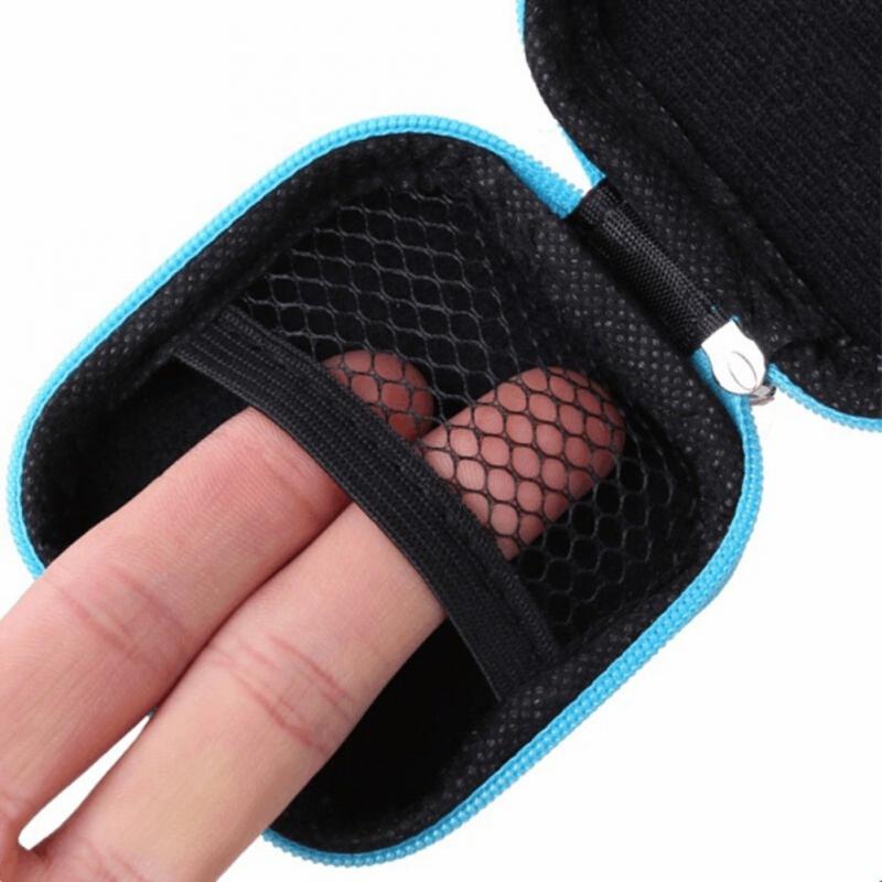 Oortelefoon Opbergtas Draagbare Oordopjes Pouch Box Headset Cover Protector Mini Rits Hard Headphone Case Usb Kabel Organizer