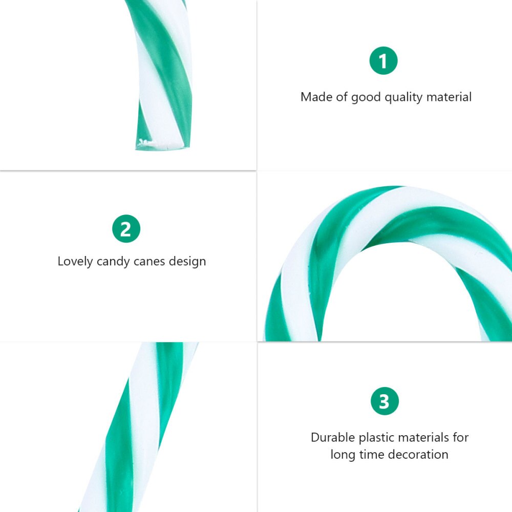 12 stuks decoratieve hangers in de vorm van een zuurstok, hangende kerstboomdecoratie in de vorm van een zuurstok