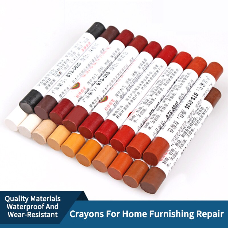 1pc Scratch Repair Pen Wax Wooden Furniture Floor Repair Pens Damaged Scratch Repair Crayons Repair Materials For Home Gadgets