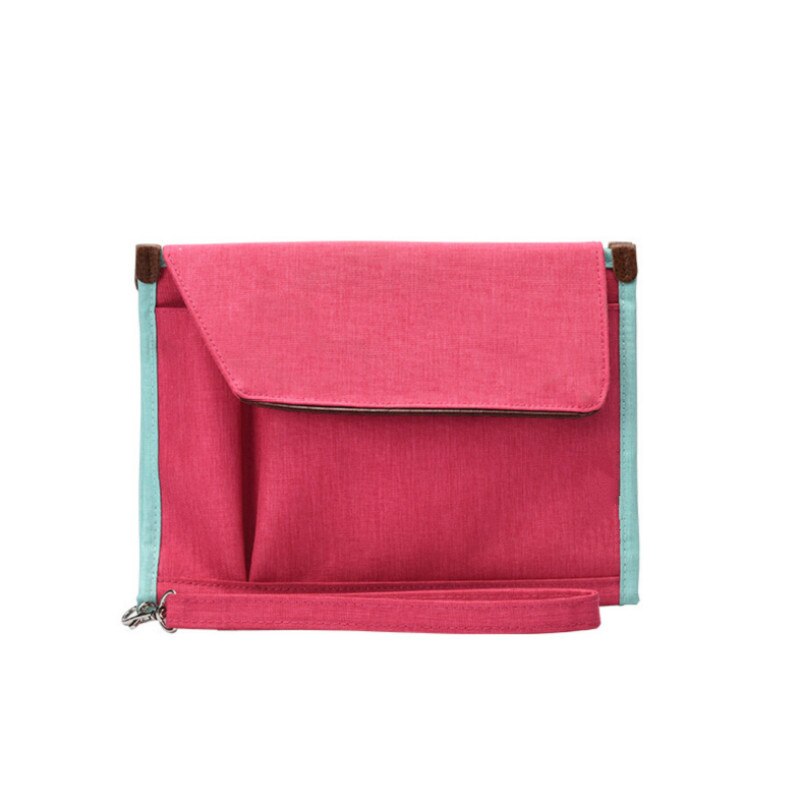 Organizador multifunción de documentos, oficina, gestión, escuela, estudio, cuadernos de escritura, libretas para estudiantes, estuche de lápices, suministros de viaje de negocios: Rose Red