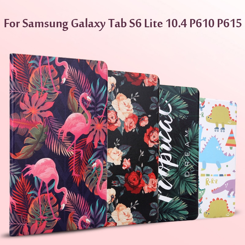 Etui til samsung galaxy tab  s6 lite 10.4 p610 p615 sm-p610 /  sm -p615 10.4 '' nettbrettmaling i deksel