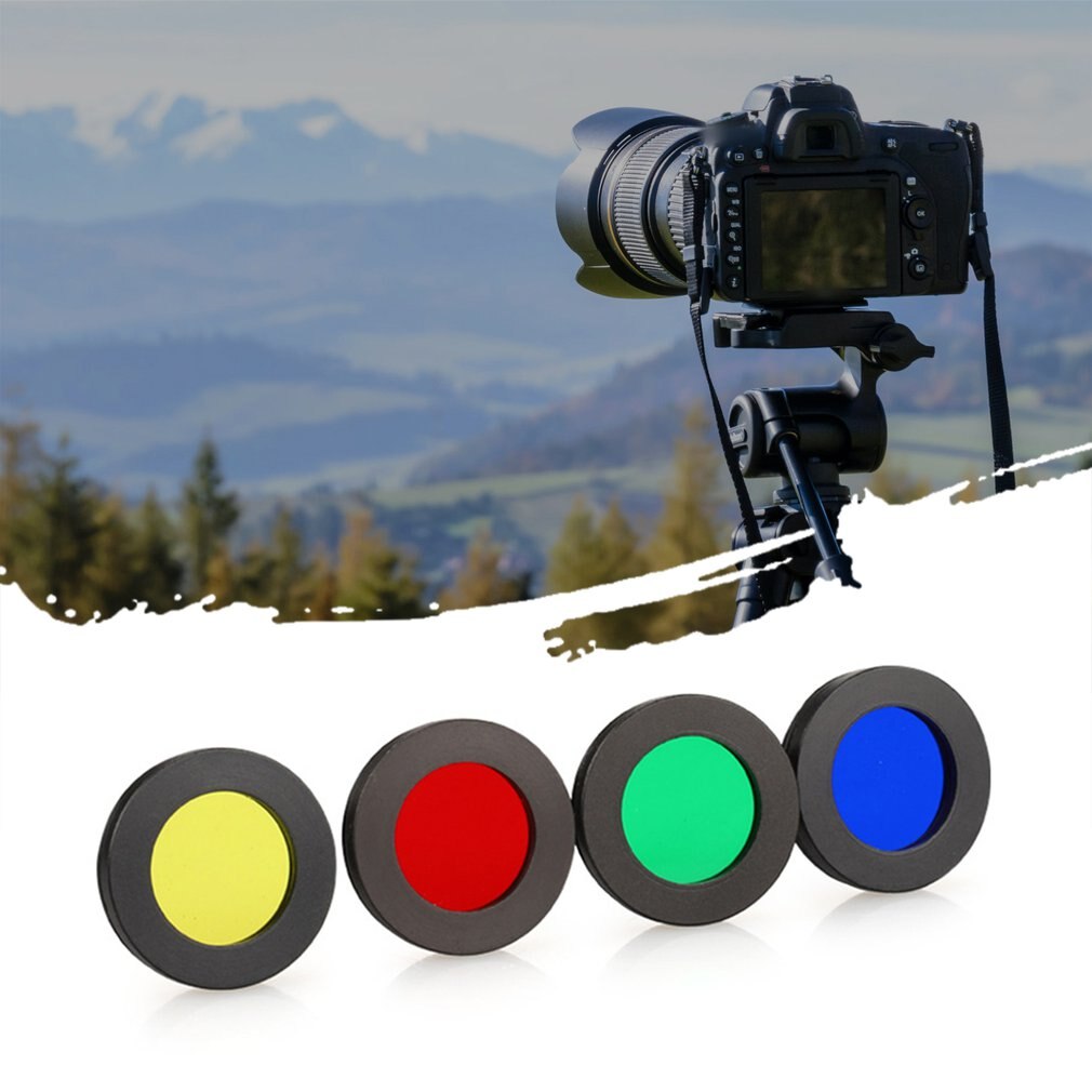 4 Kleuren Telescoop Zon Maan Planeet Filtet Oculairs Filters Voor Enhancing Definition Resolutie Metalen Interface