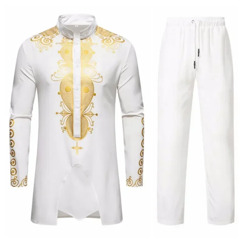 persoonlijkheid heren shirt met lange mouwen Vrije tijd diner print middellange kleding voor heren: XXL / Paars