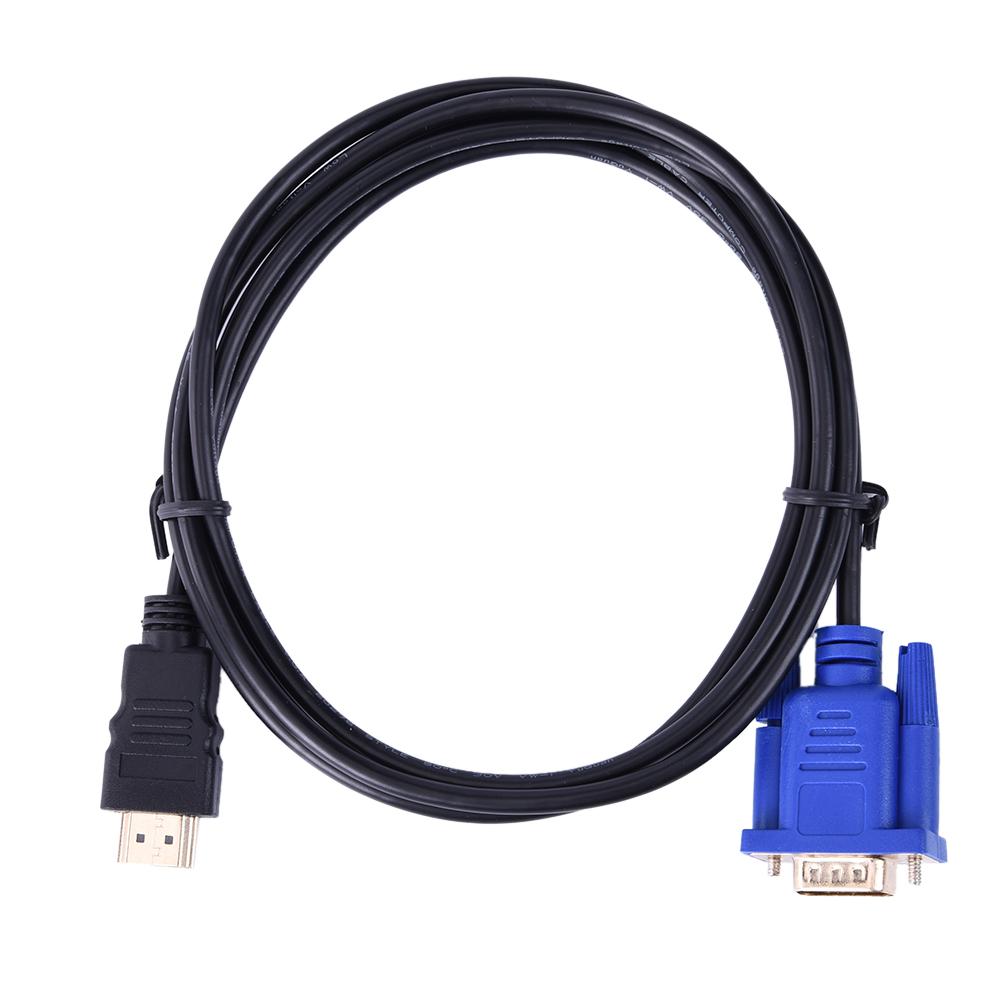 1.8M HDMI Naar VGA HD Converter Kabel Audio Kabel Converter 10.2 GB/S PVC HDMI Male Naar VGA 15 Pin 1.8m Voor PC Laptop TV