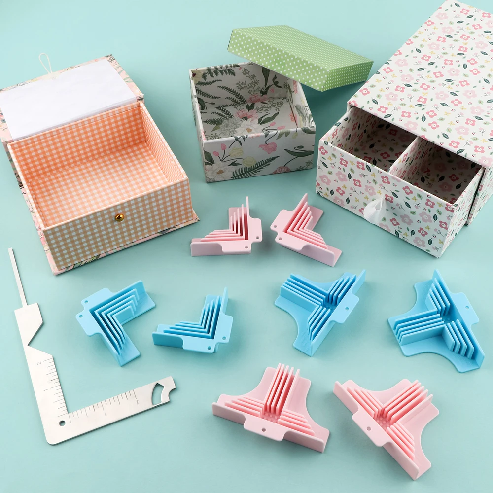 Hoekgeleiders voor spaanplaatdozen Verdeler Montageklemmen voor het maken van geschenkdozen DIY Scrapbooking Boekomslag Diorama's Decoratie