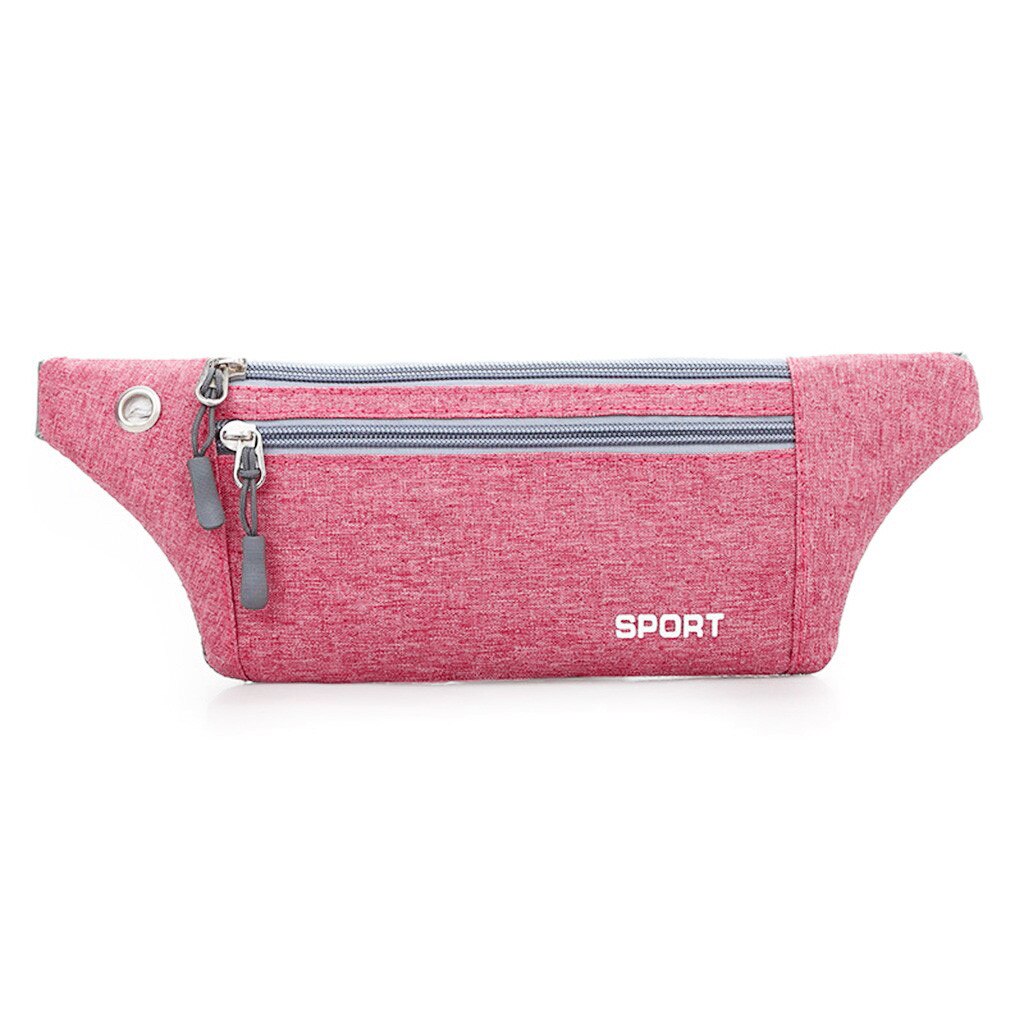 Fanny pack for Women Men Sac poitrine Multi-function Pockets Outdoor Sport Leisure Messenger Waist Packs saszetka na pasek#15: Pink