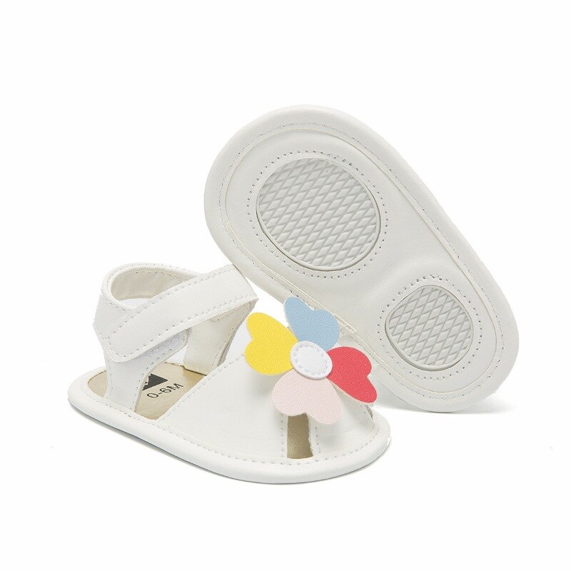 Girls Sandals Flowers Sweet Soft Children's Beach Shoes Kids Summer Floral Sandals Princess Cute