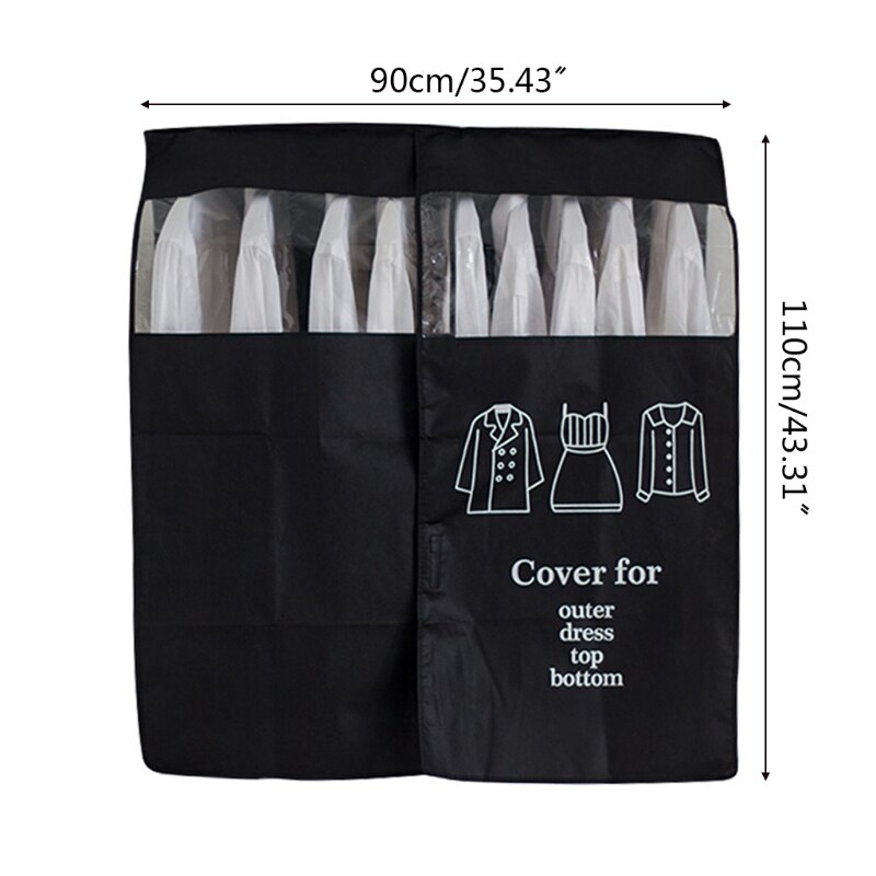 Vêtements Suspendus Cache-Poussière Costume Manteau Sac De Rangement Étui Protecteur Placard Garde-Robe Robe Vêtements Organisateur