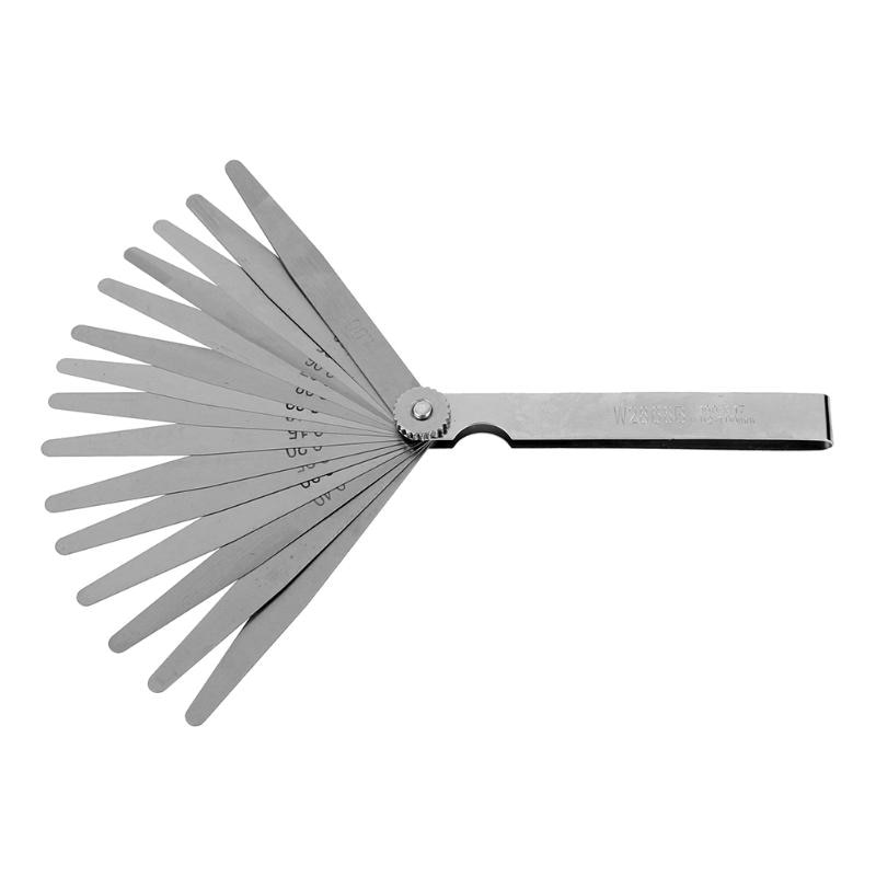 Medidor de huecos de 17 hojas, medidor de sensación de relleno de huecos métricos, herramienta de medición de espesor de 0,02-1mm, medidor de longitud de medición de regla de bolsillo