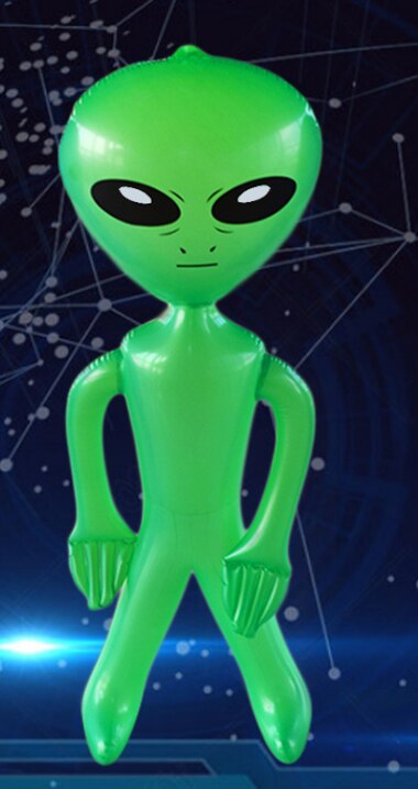 90 Cm/170 Cm Pvc Alien Opblaasbare Groene Pop Volwassen Kind Speelgoed Halloween Horror Kerst Verjaardagsfeestje Props: 90cm green