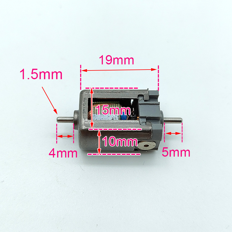 Pequeño Mini 15mm eléctrico 010 Motor DC 6V 9V 12V 21000RPM alta velocidad doble 1,5mm eje DIY RC HO ranura coche tren modelo