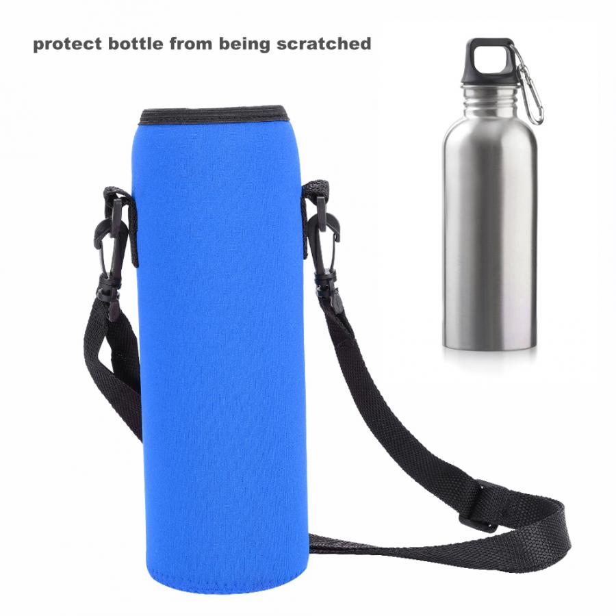 1L Sacchetto Della Bottiglia di Acqua di Campeggio Esterna Escursioni Bollitore Sacchetto Del Sacchetto Supporto Della Bottiglia di Acqua Portatile da Viaggio per Lo Zaino in neoprene Termico