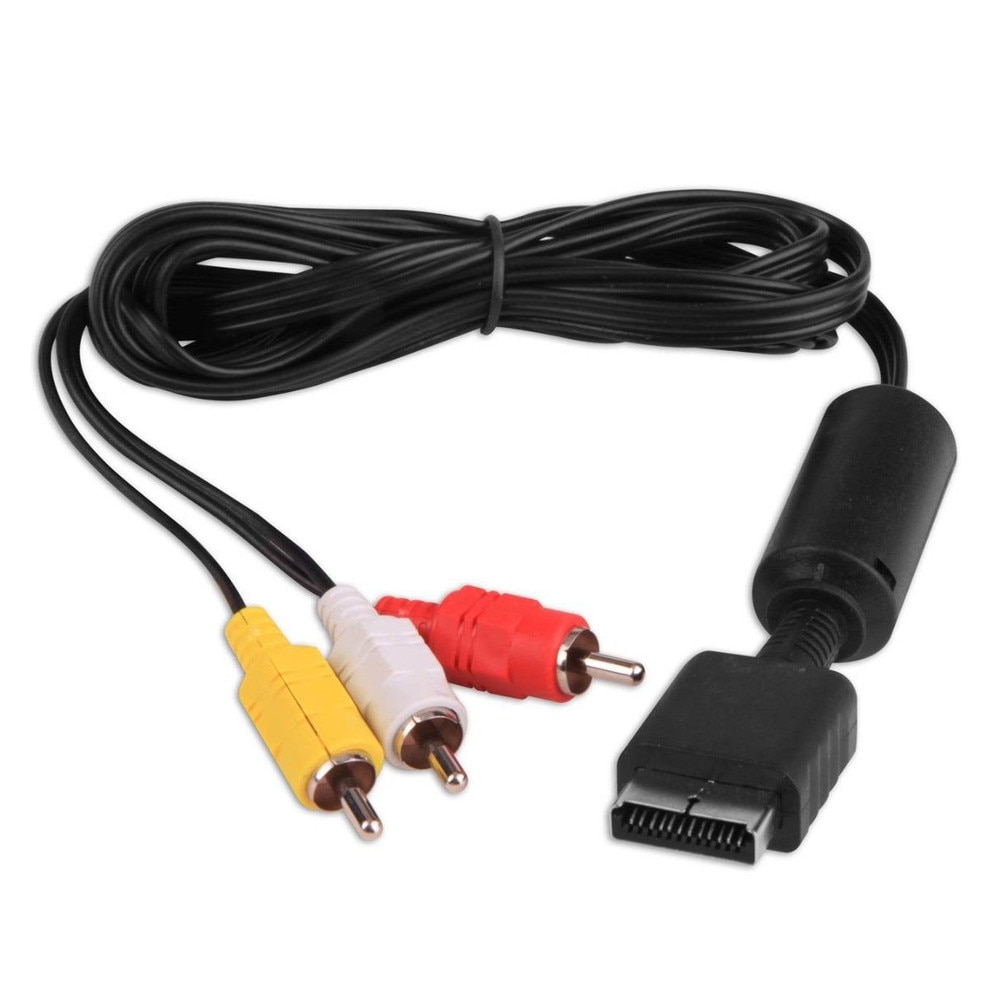 Kabel audio-wideo AV RCA A/V 6Z dla szczupły PlayStation PS1 PS2 PS3 dropshipping: Default Title