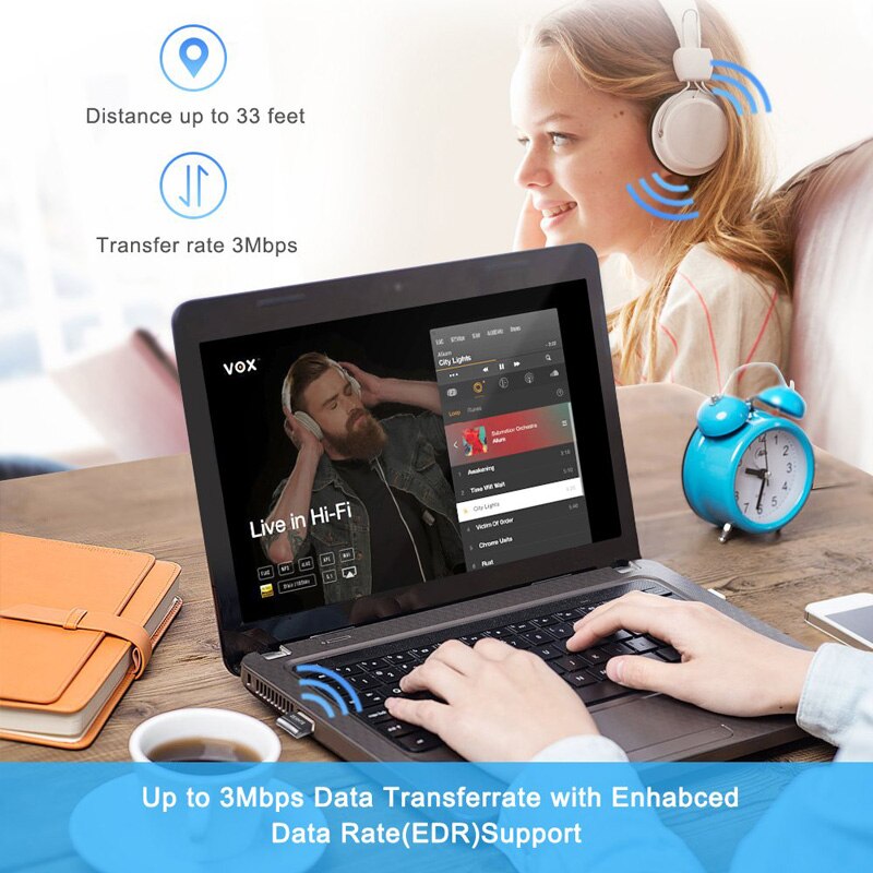 Wireless USB Bluetooth Adapter CSR 4.0 Dual Mode Mini Bluetooth Dongle Transmitter for PC Windows 10 8 Win 7 Vista XP Linux