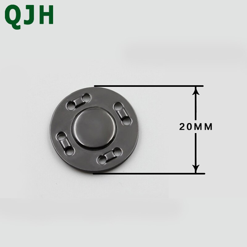 3 sæt/taske qjh syudstyr magnet sten mørkt spænde automatiske magnetiske knapper gør-det-selv-taske dobbeltsidet magnetknap 20mm str.