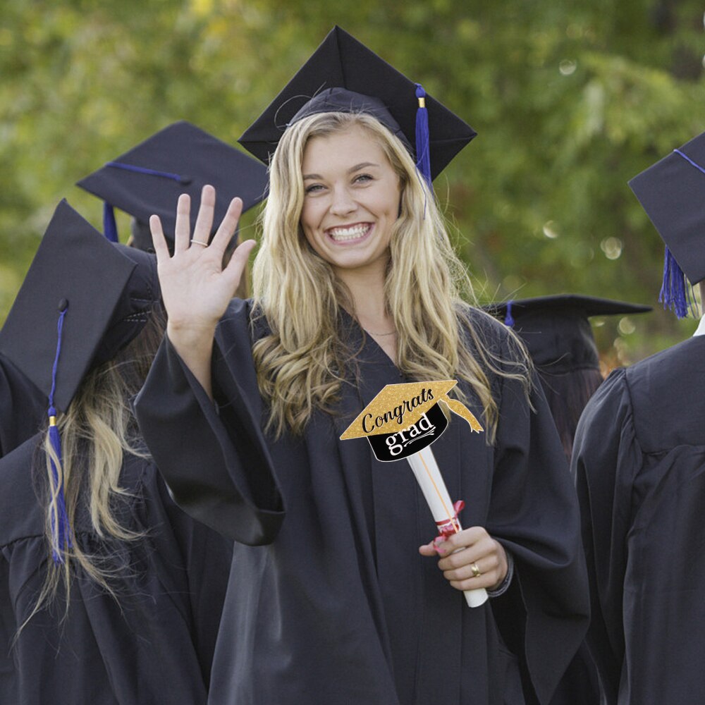 24 Pcs Memorable Layout Decorations Hand-held Party Props Graduation Photo Props