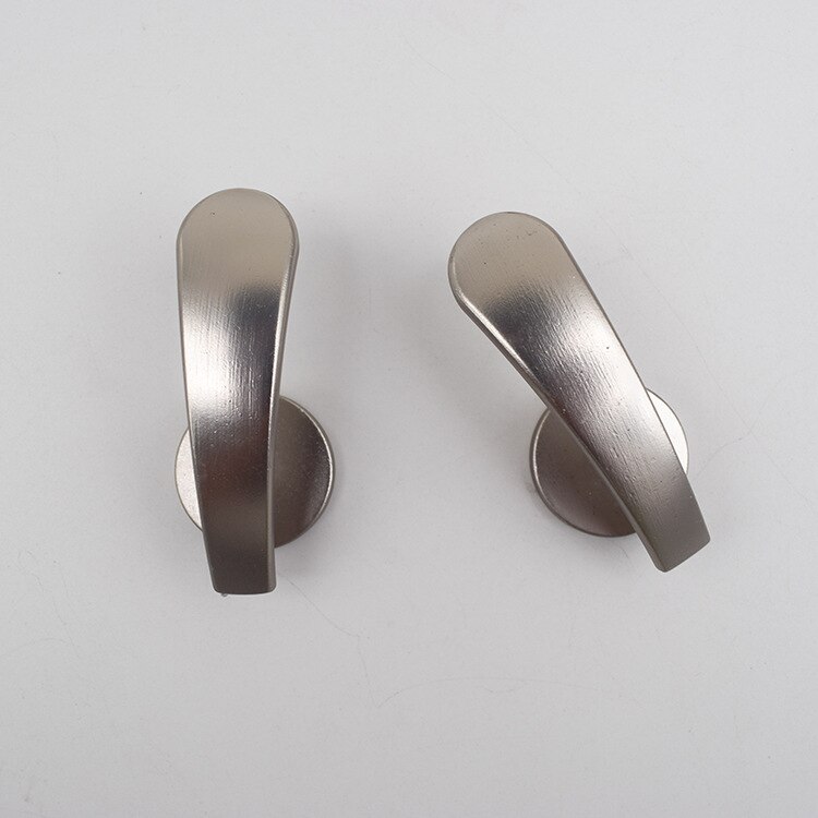 Room Accessories Curtain Curtain Hook Zinc Alloy Small Thickened Door Handle Hook Flat Angle Hook Silencing Curtain Wall Hook: Hook Silver
