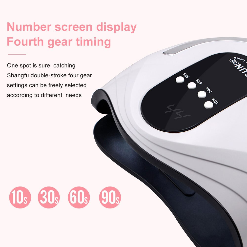 Sun S9-lámpara UV LED para secar esmalte, de uñas en Gel, para manicura, Reino Unido, EE. UU., con pantalla LCD