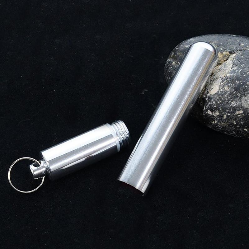 Portable Aluminum Outdoor Gadget Pillbox Innovation Toothpick Sealed Holder G1K9 waterproof Mini Gadget V6J5