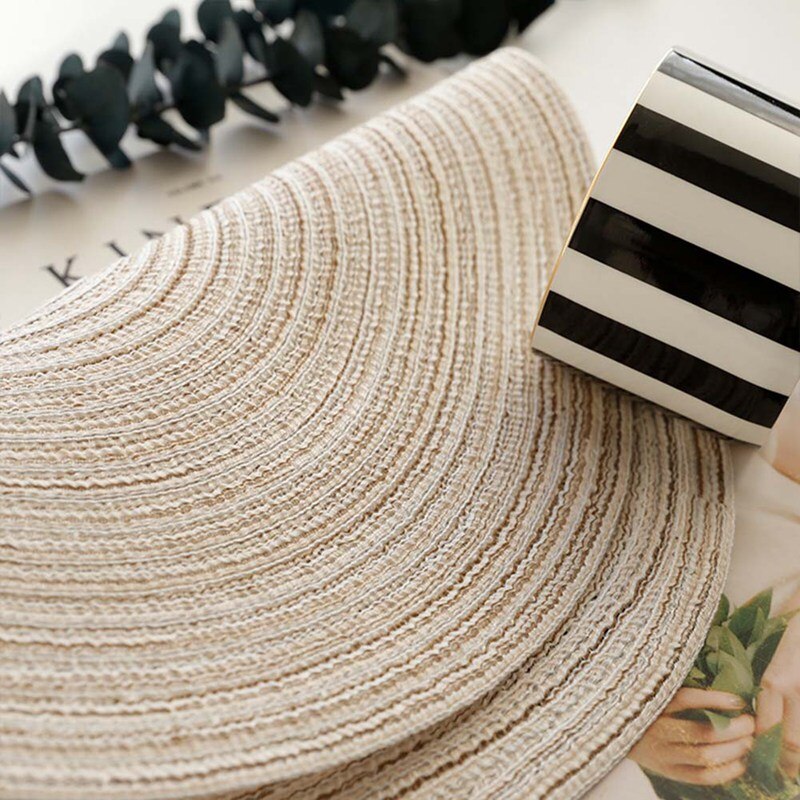 Napperon isolant en fil de coton, rond, solide, antidérapant, accessoires de cuisine, décoration de la maison, dessous de verre: BG2-18CM