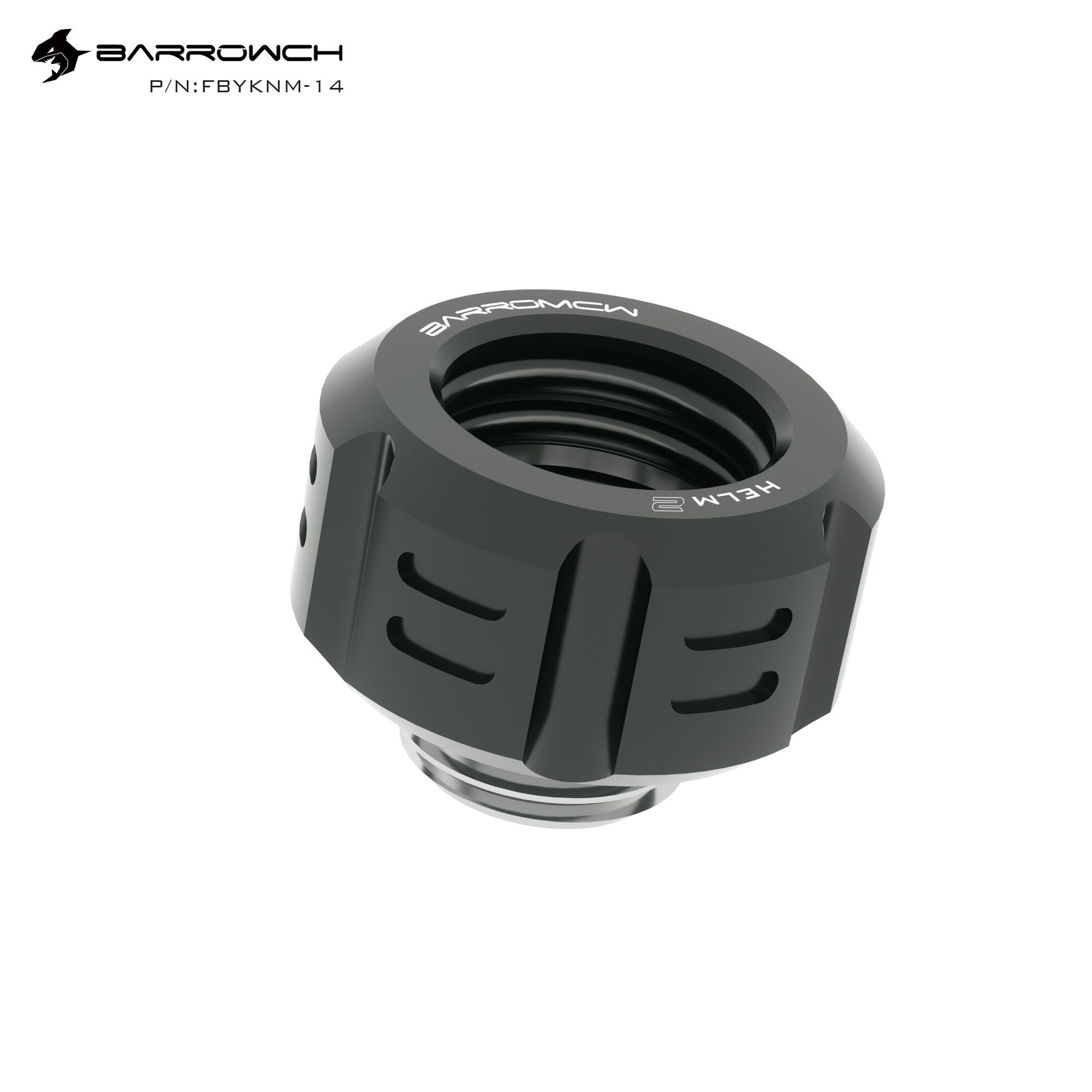Barrowch FBYKNM-14 raccord de Tube dur G1/4 raccords de Compression à la main, pour Tube de rigidité acrylique/PETG/PMMA OD14mm