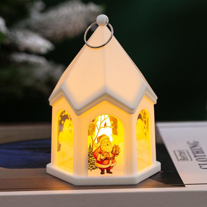 Christmas Tree Pendant Christmas Decoration Children's Luminous Retro Night Light Ornament Desktop Decoration Props: XL / Deep Sapphire