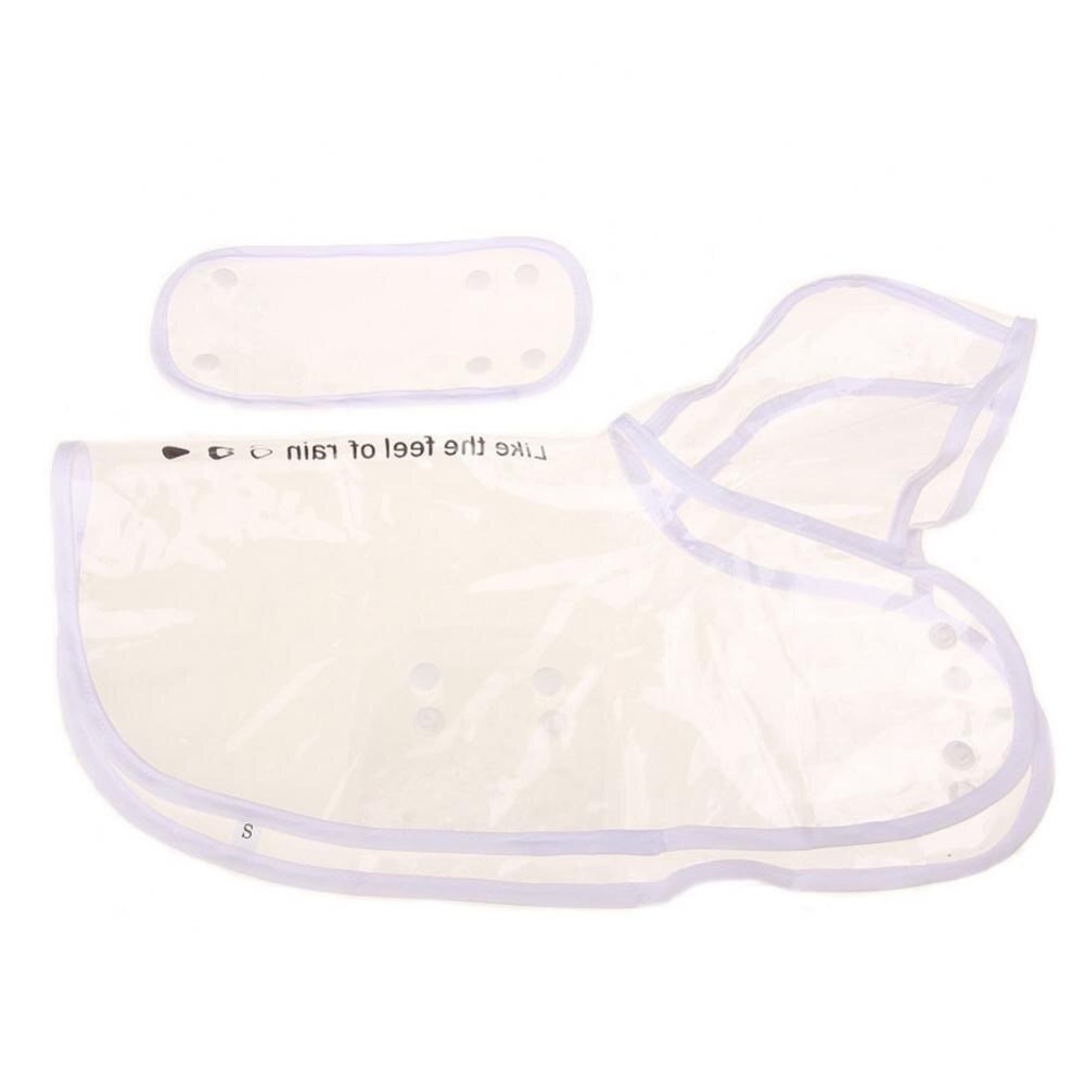 Pet Dog Puppy Waterproof Raincoat Jacket Rainwear Transparent Buttons Hood Coat: White XXL