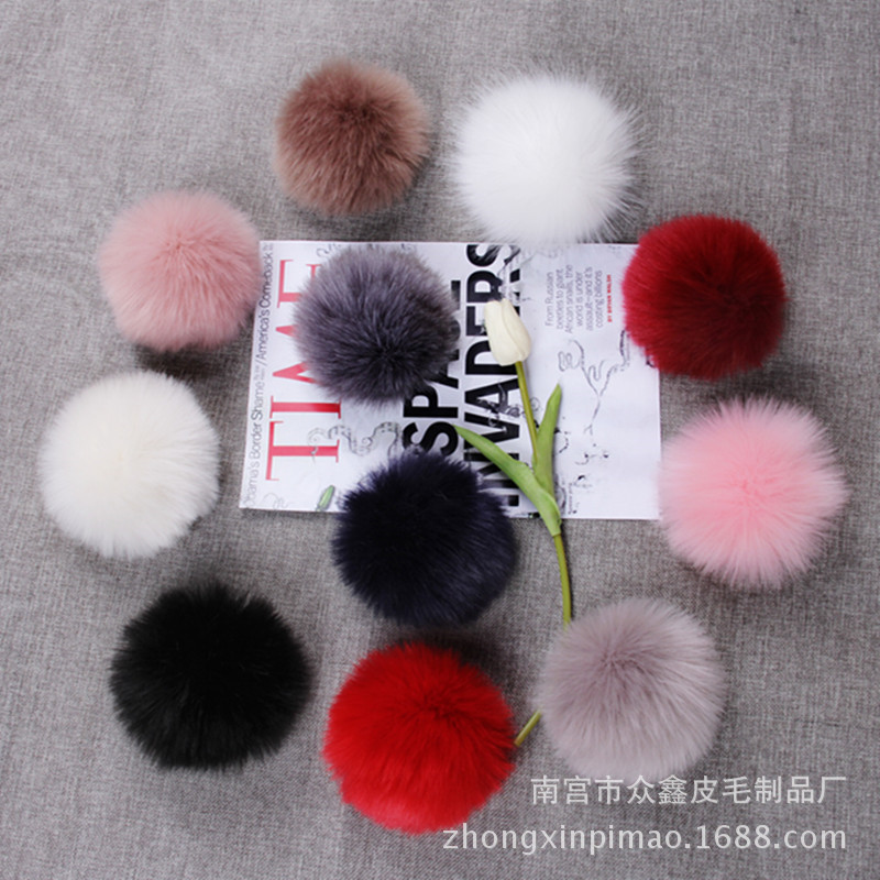 5 Stks/partij 8Cm Pluizige Faux Konijnenbont Bal Pompom Pluche Vrouwen Tas Auto Sieraden Voor Kleding Naaien Stof Accessoires faux Fur