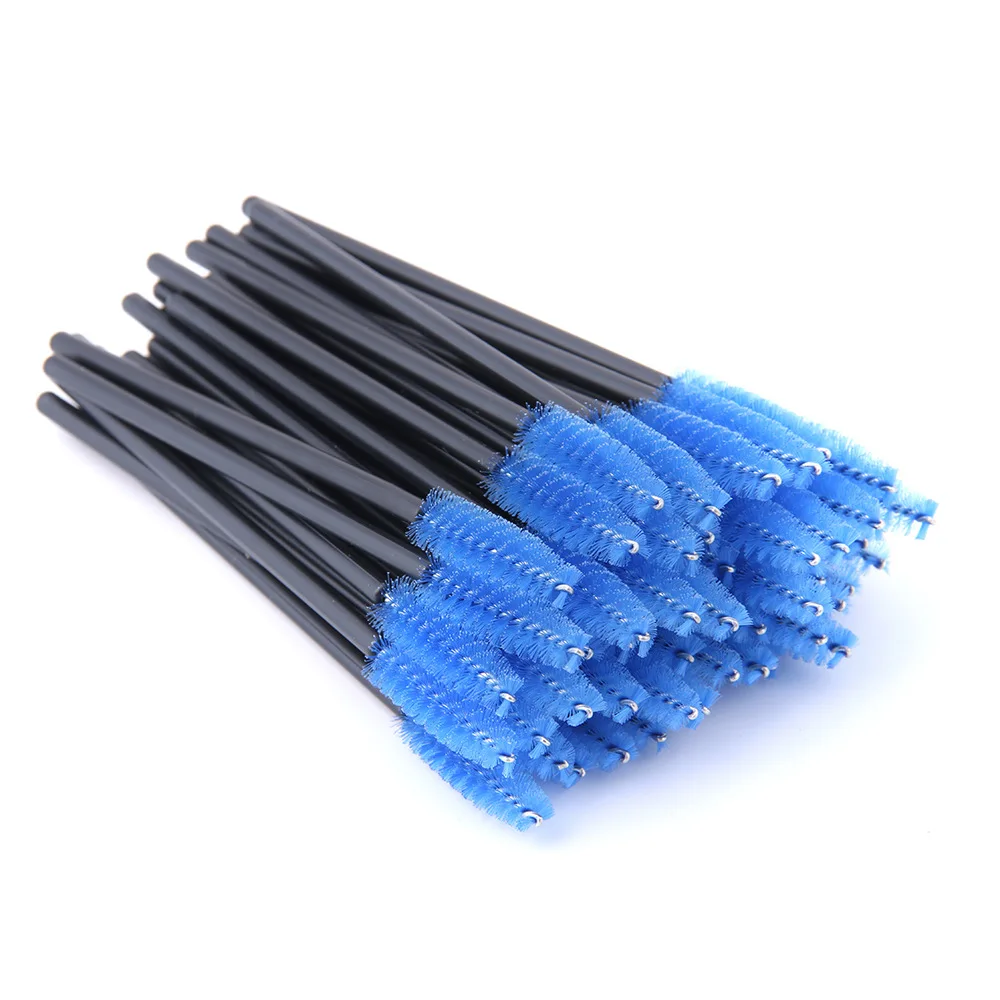 5/25/50pcs Mascara Wands Applicator Cosmetics Eyelash Brush Comb Crystal Eyelash Brushes Makeup Beauty Eye Brush: Gold / Badger