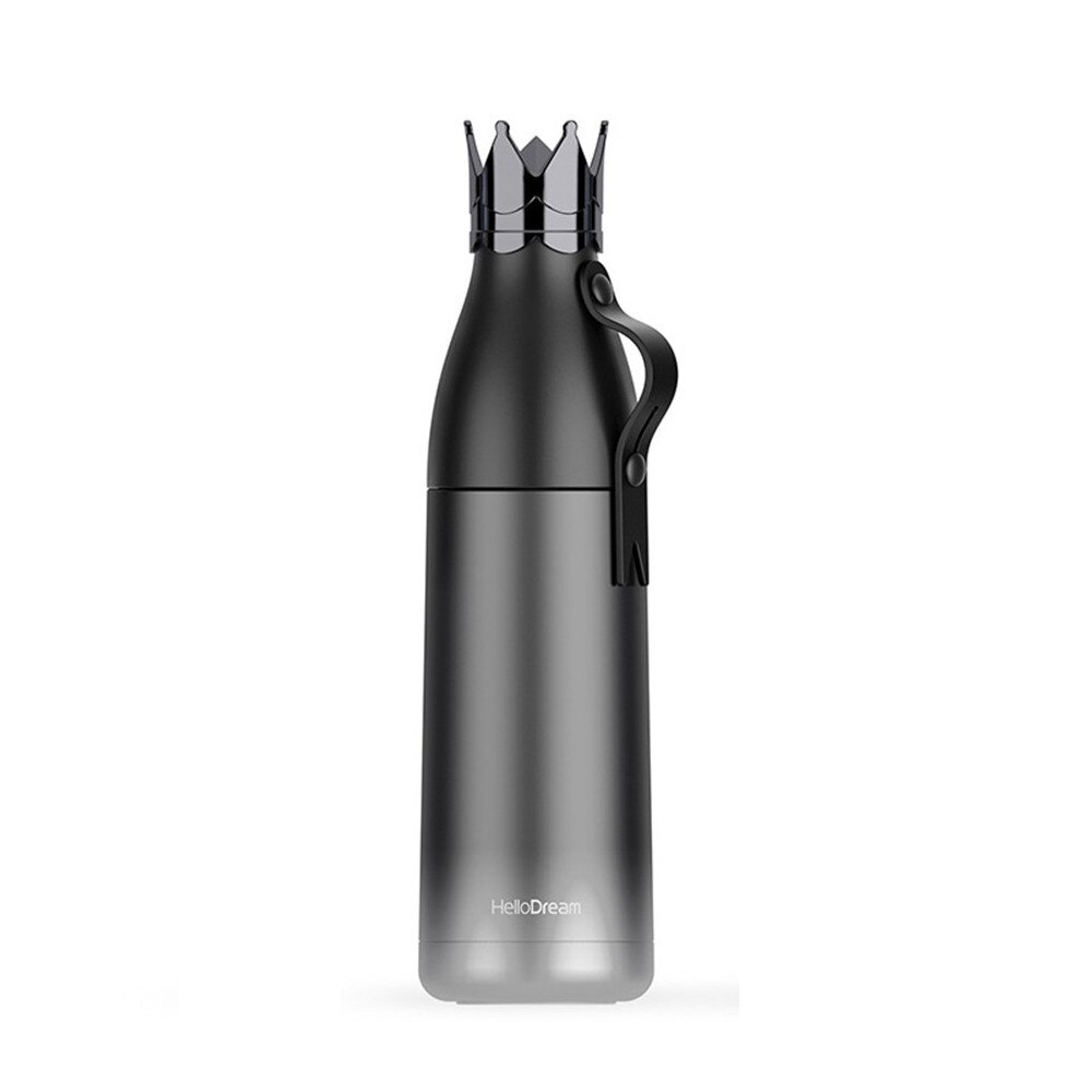 Kroon Thermosfles 304 Rvs Thermoskan Fles Water Outdoor Mok Reizen Fles Vacuüm Kind School Thermos: Black