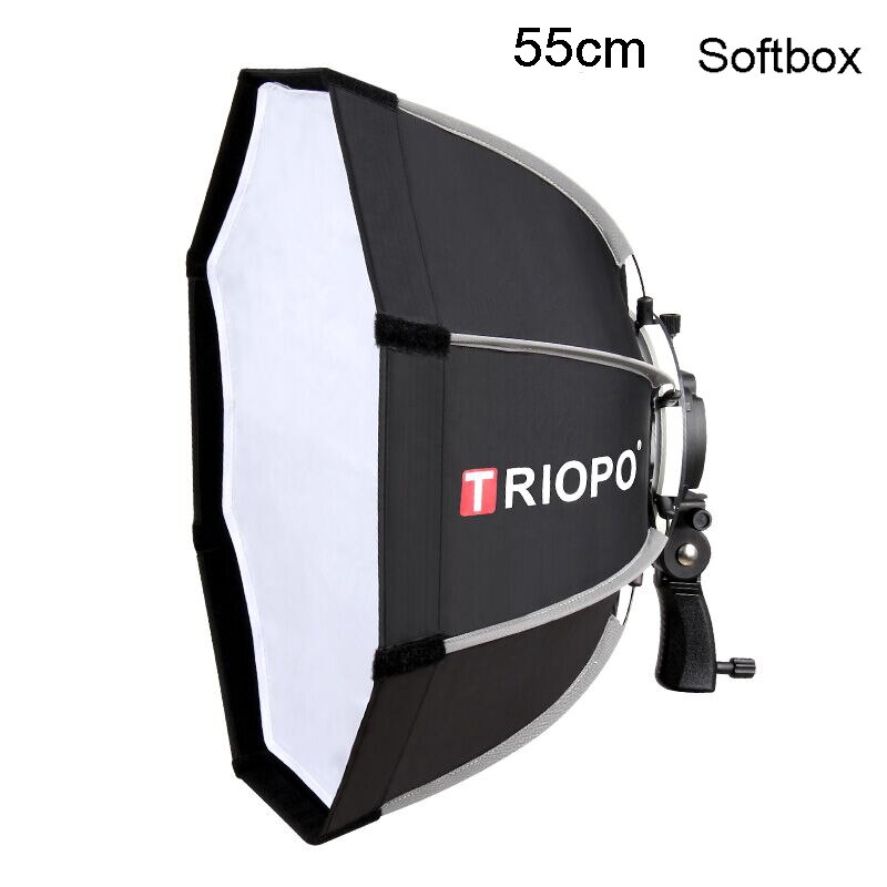 TRIOPO – boîte à lumière parapluie Portable 55cm, octogonale pour Godox V860II TT600 TT685 YN560 III IV TR-988 Flash Speedlite