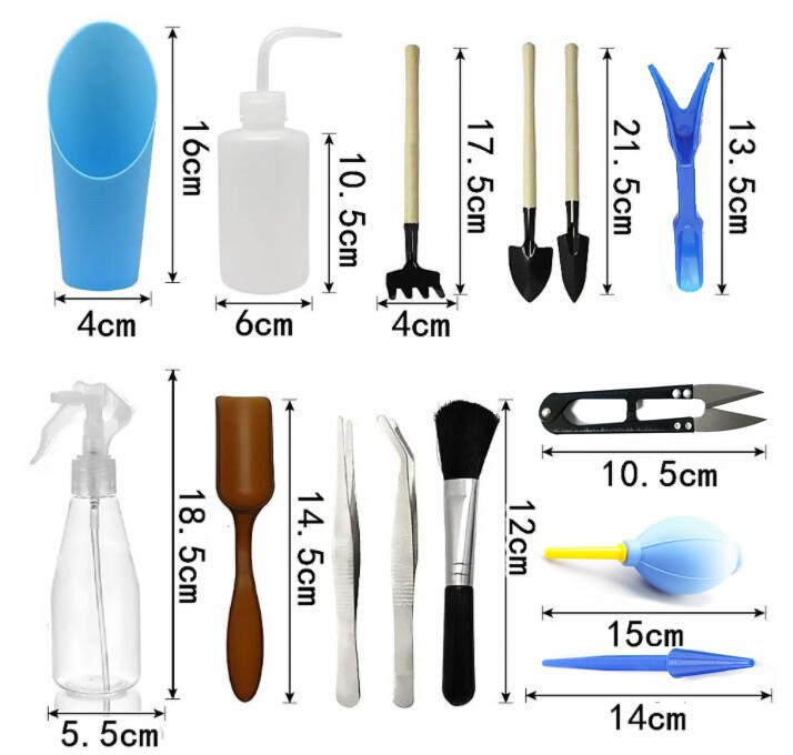 Succulent Plants Tool Mini Garden Hand Transplanting Gardening Tool Set Miniature Planting Indoor Kit Fertilizer Drilling Device