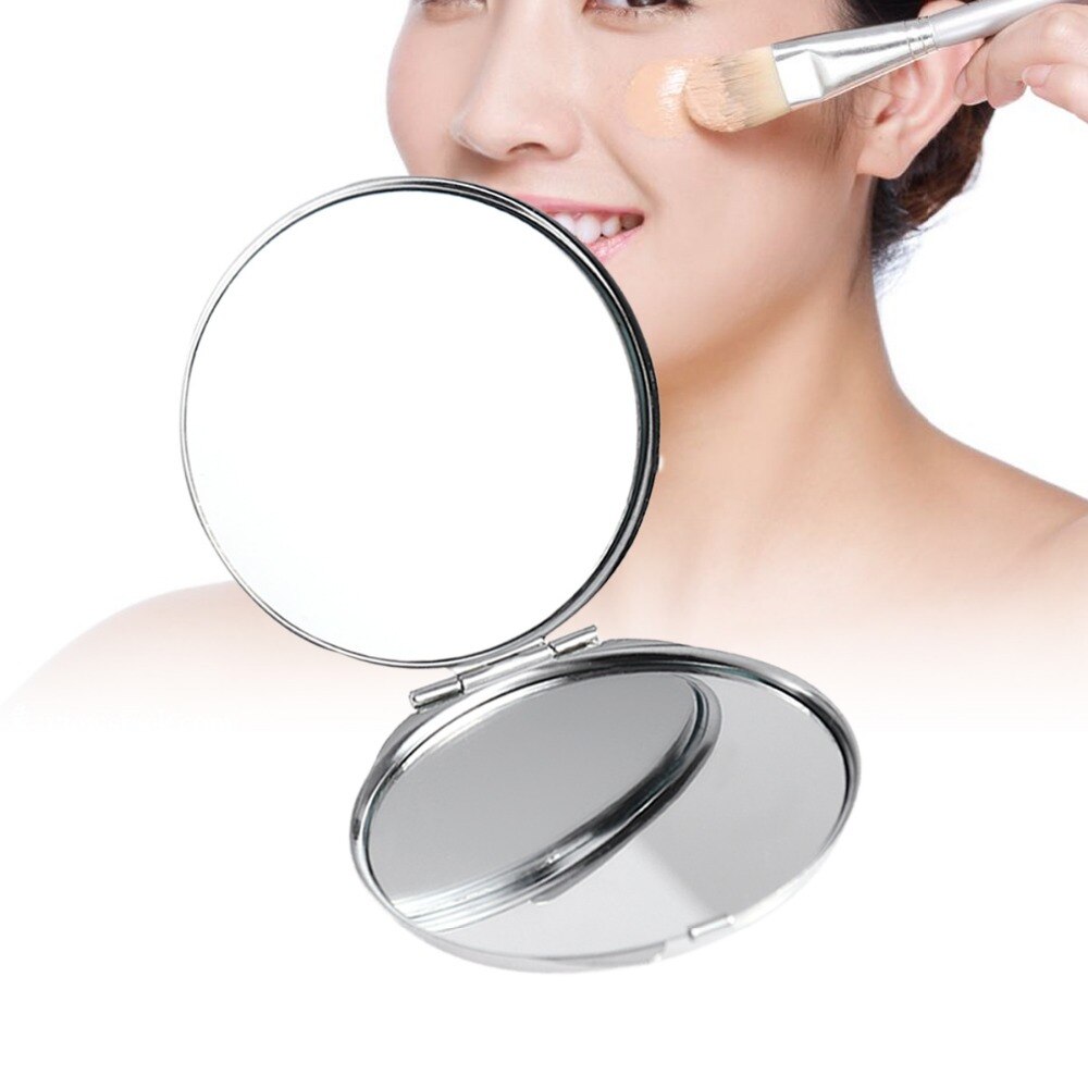 Portable Folding Mirror Various Shapes Metal Compact Collapsible Travel Mirrors Mini Cosmetic Pocket Mirror Makeup Tools