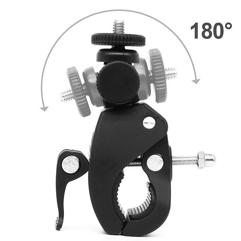 1Pcs Black 1/4 Camera DV DSLR Bike Bicycle Handlebar Clamp Bracket Tripod Mount Screw Clip For Gopro For Camera DV