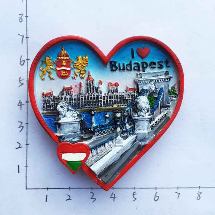 Hungarian Budapest Fridge Magnet Tourist Souvenir 3D Resin Magnetic Refrigerator Paste Decorative Handicraft Magnets Ideas