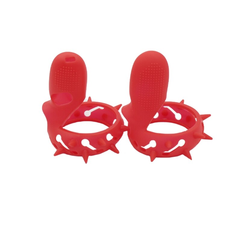 For oculus quest/rift s full beskyttende erme vr touch controller deksel hudhåndtak skallgrep knokestropp oculus accessori: Rød