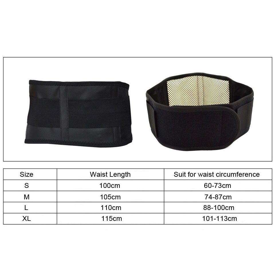 Ceinture de soutien de taille ajustable, Tourmaline auto-chauffant, thérapie magnétique, ceinture de Massage lombaire, soins de santé