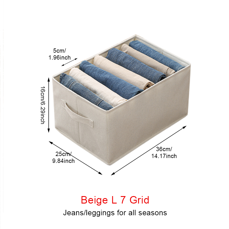 Faltbare Jeans Pullover Lagerung Closet Organizer Kleidung Boxen Studentenwohnheim Kleiderschrank T-shirt Hosen Kleidung Trennung Box: Licht Gelb