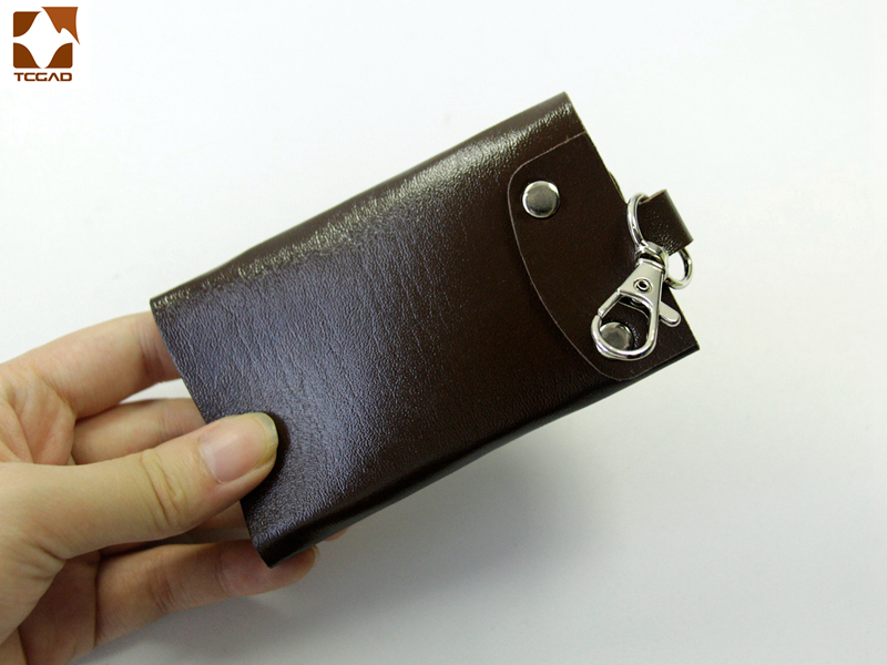 Tcgad hushållerska nyckelhållare bil nyckelring läder nyckelfodral plånbok funda para llaves omslag