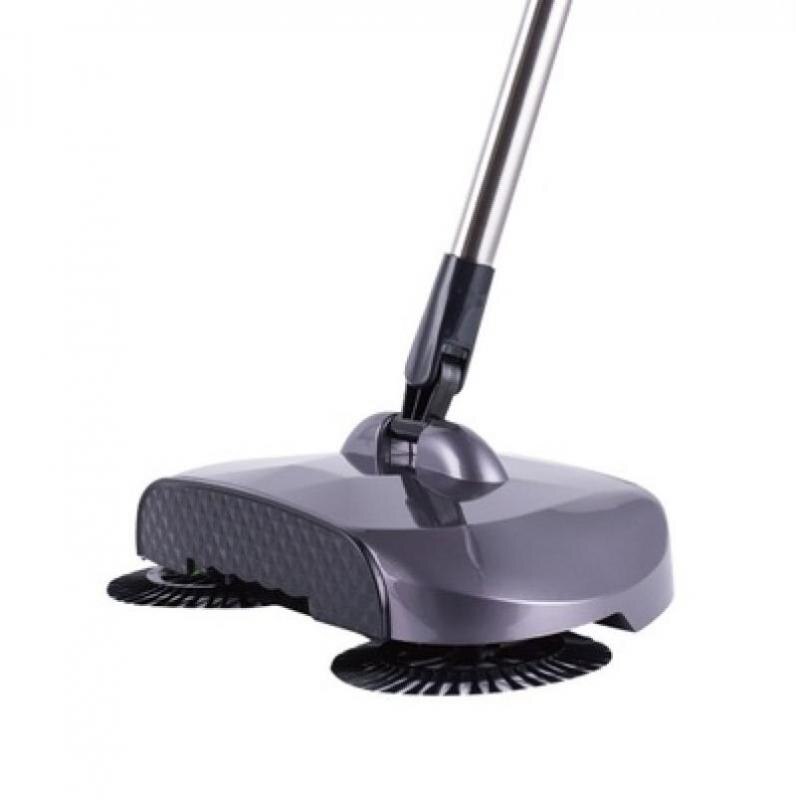 Stainless Steel Hand Push Sweeper Sweeping Machine Push Type Magic Broom Dustpan Handle Household Hand Push Cleaning Packag Mop: D