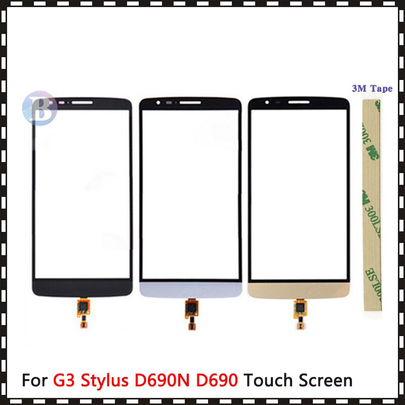 Vervanging 5.5 "Voor Lg G3 Stylus D690N D690 Touch Screen Digitizer Sensor Voor Glas Lens Panel Black wit Goud